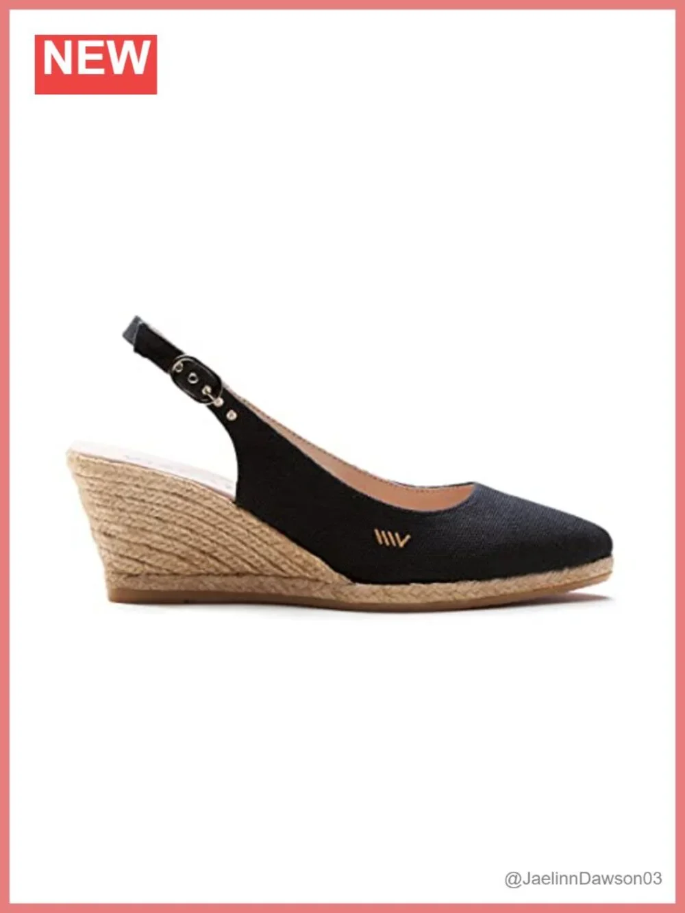 Women's Espadrille Slingback Wedge Sandals Organic Canvas Jute